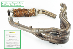 SUZUKI GSX R 750 2008 2010 impianto di scarico completo Arrow omologato mancante di fendello terminale di scarico