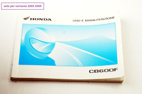 Honda Hornet 600 2003 2004 libretto uso e manutenzione originale