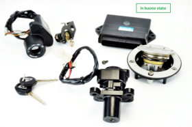 YAMAHA TDM 900 2002 2014 blocchetto contatto chiave originale con centralina antenna immobilizer tappo benzina serratura sella e n. 2 chiavi originali codificate